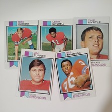 1973 Topps Football Denver Broncos X5cdz Lot #'s 27, 217, 269, 334, 439 NFL