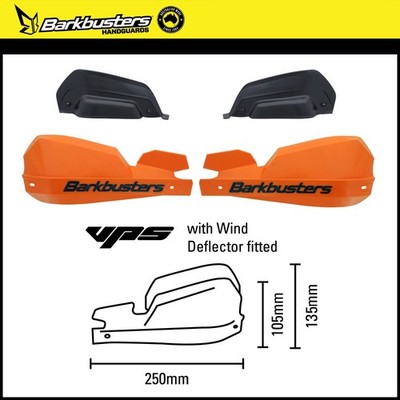 Barkbusters VPS-203-00-OR Handprotektoren Set Orange Schwarz, Rechts+Links