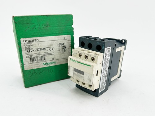 New Scheider Electric LC1D25BD Contactor 3P 3 NO 25A 24VDC 15HP