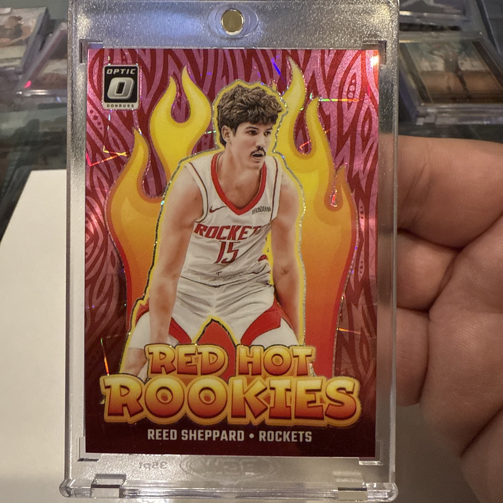 2024-25 Panini Donruss Optic Reed Sheppard Red Hot Rookies RC Pink Velocity #/79