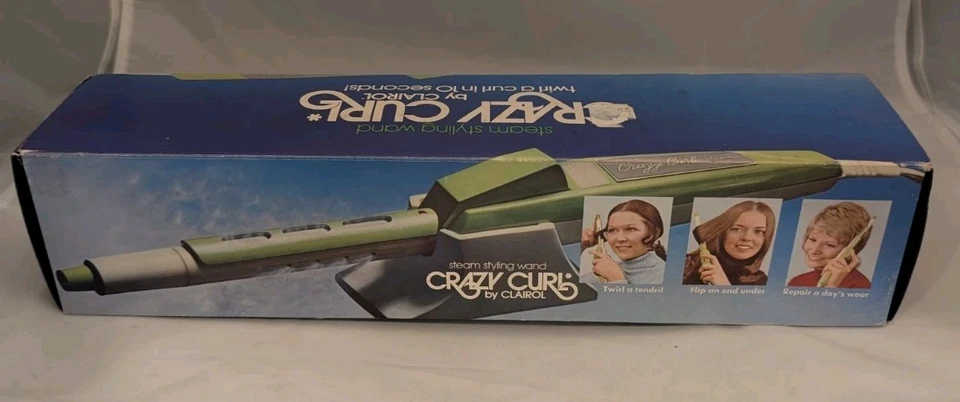 Clairol CRAZY CURL 蒸汽卷发设备 丹麦制造 70 年代 复古 独特已测试 — 第 2/4 张图片