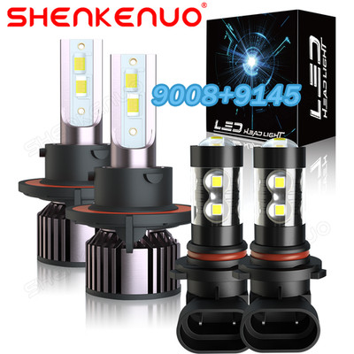 Shenkenuo H13 9008 9145 LED Headlight Bulb High Low Beam Fog Light 6000K