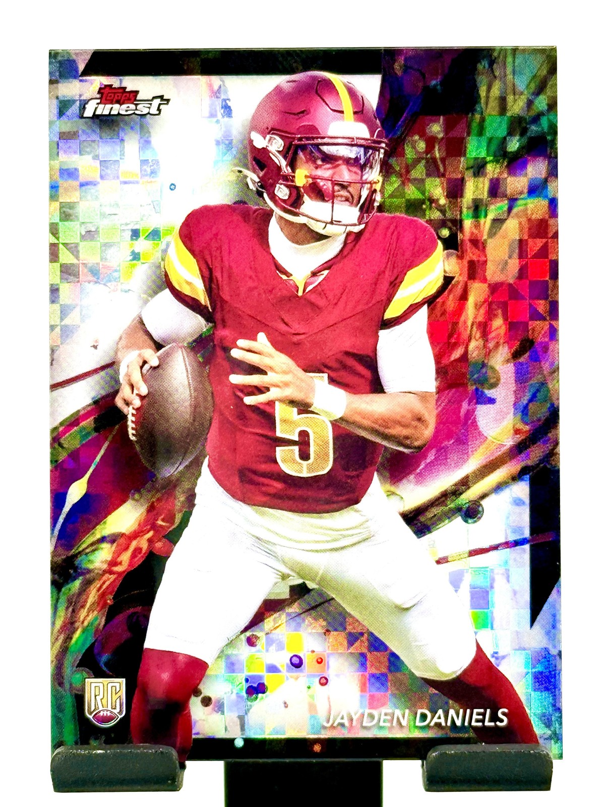2024 Finest #67 Jayden Daniels Checkerboard Refractor