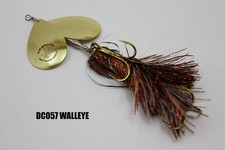 10" Musky Double Cowgirl Lure - Walleye Pattern, Lot of 3 for Big Game Fishing