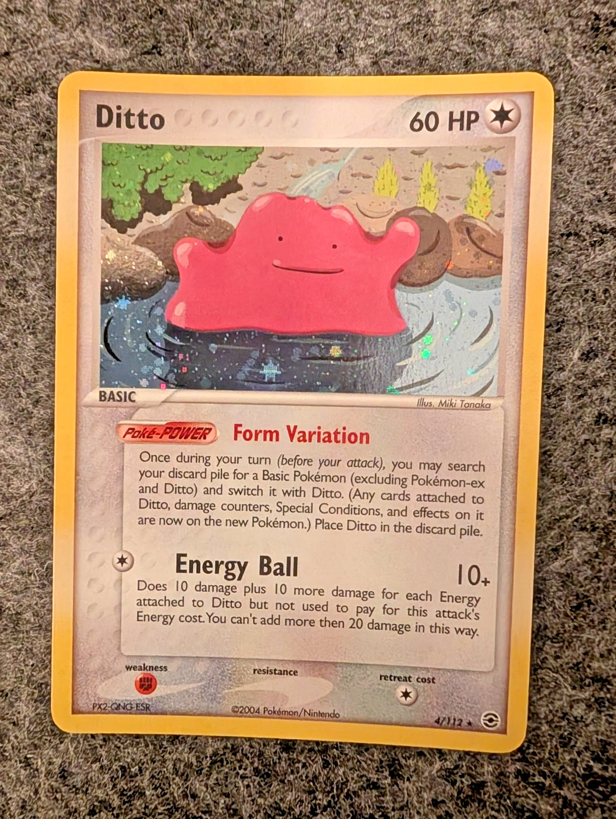 Pokemon TCG Ditto 4/112 Fire Red Leaf Green Holo