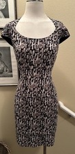 Ann Taylor 6 S Silk Blend Scoop Meck Crepe Dress W Cap Sleeve