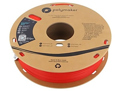 PA06004 Filament: PLA Tough 1,75mm rot 190-230°C 750g PolyMax  POLYMAKER