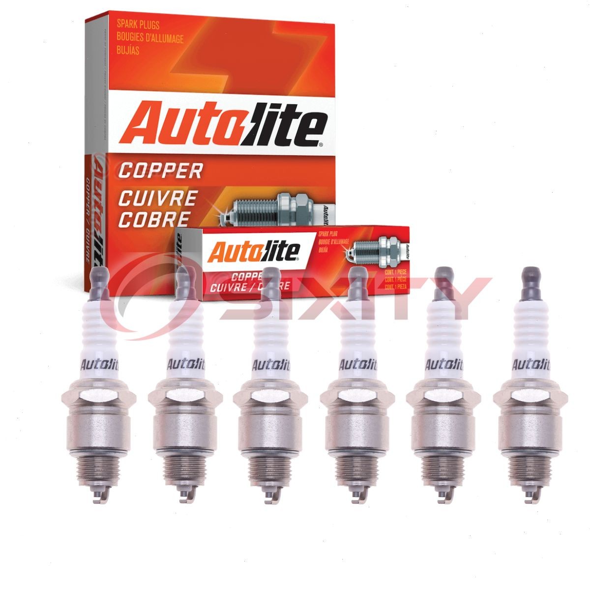 6 pc Autolite Copper Core Spark Plugs for 1962 Studebaker 7E5 Ignition wp