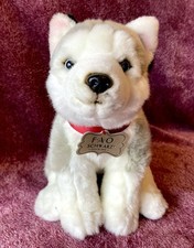 FAO Schwarz Siberian Husky Dog Super Soft 10 Plush 2018