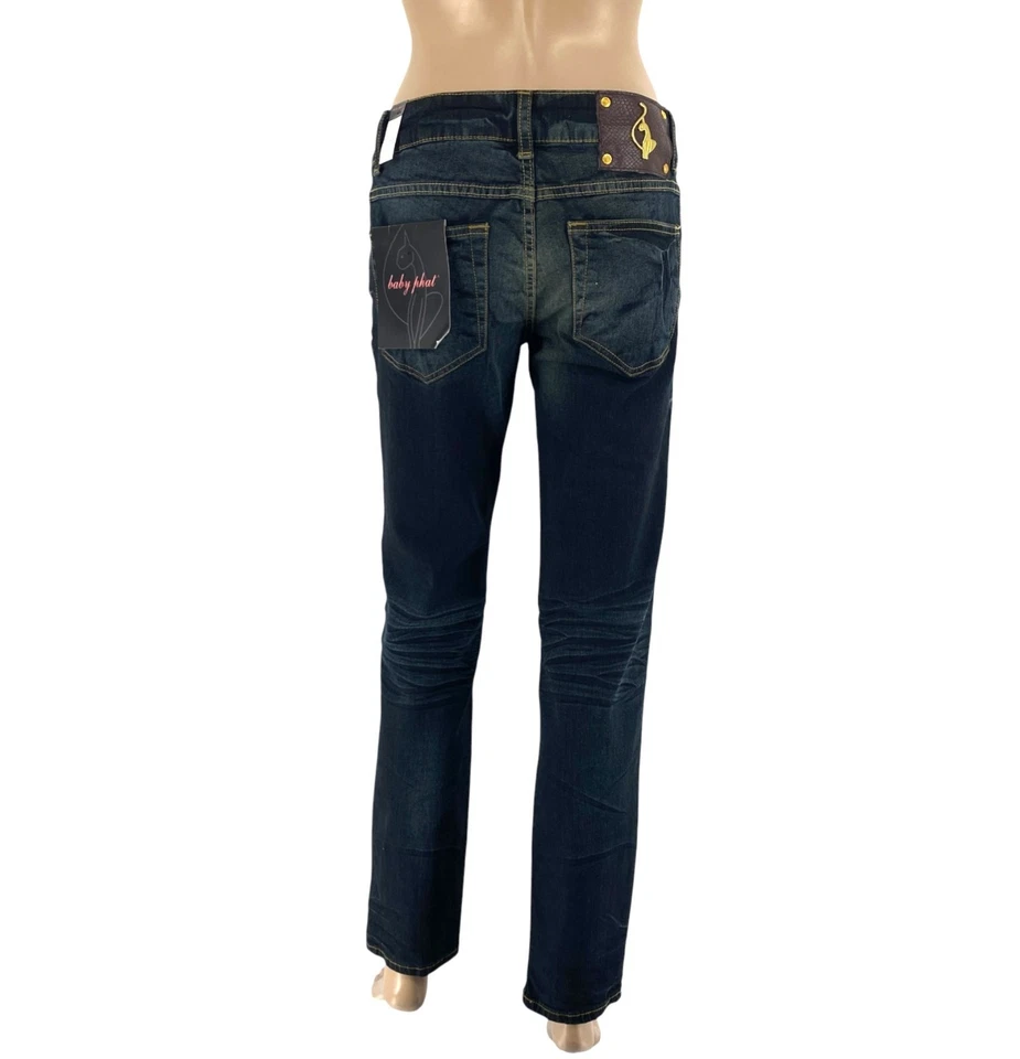 Baby Phat Mujer Azul Oscuro Jeans Ajustados Talla W30 L32 - Imagen 3 de 4