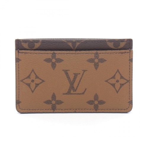 LOUIS VUITTON Porte carte Simple Card Case M69161 Monogram Reverse brown used