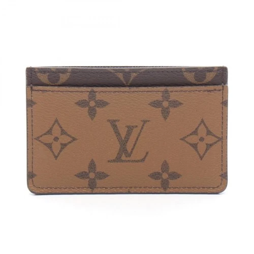 LOUIS VUITTON Porte carte Simple Card Case M69161 Monogram Reverse brown used