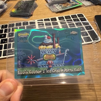 Topps 2025 Spongebob Chrome Goofy Goobers Ice Cream Party Boat /199
