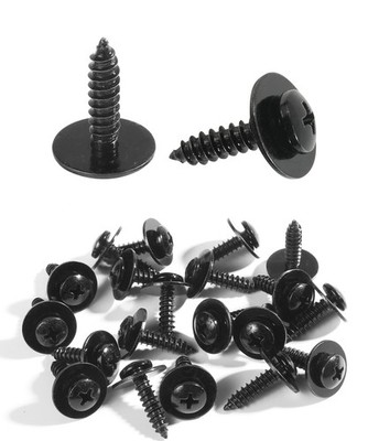 UBOG 20PCS Automotive Screws,Fender M4.8-1.61 x 19mm (#10 x 3/4 ), Black 