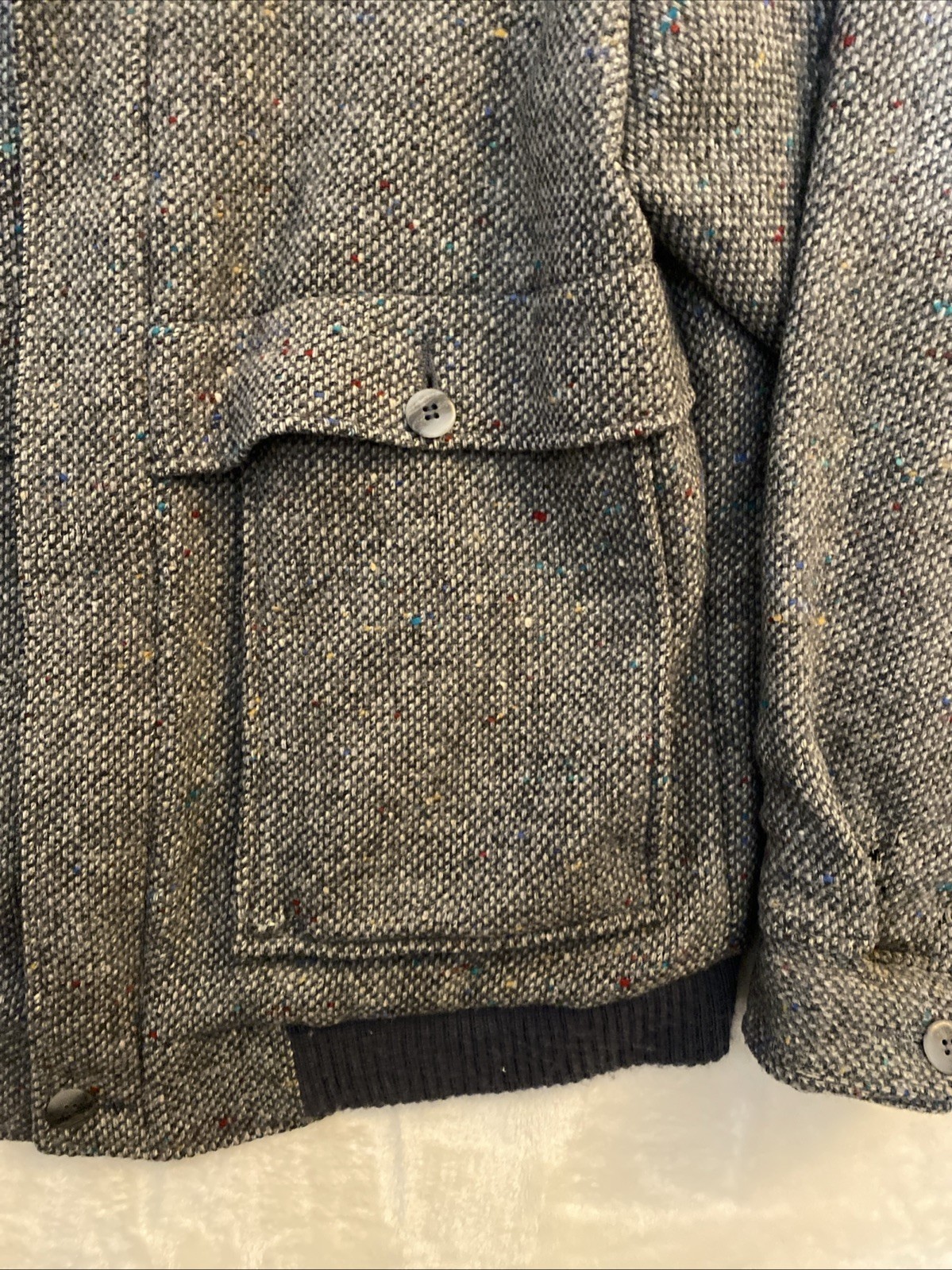 1970s Pendleton Tweed Bomber Jacket, Patch Pocket… - image 7