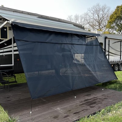 RV Awning Sun Shade Screen 9'x10'3''(Fit for 11' Awning),Black Mesh Shade Scr...