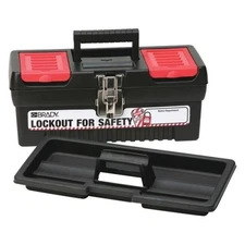 1Pc Lockout Tool Box, Polypropylene, 14" Width, 7-1/8" Height