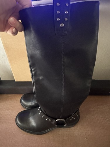 Frye & Co. Adriane black studded zip up Ridding boots new size 7.5 - Picture 5 of 8