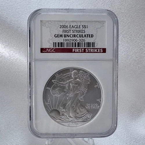 2006 American Silver Eagle NGC Gem Uncirculated First Strikes [D4]