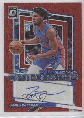 2023-24 Panini Donruss Optic Opti-Graphs Choice Prizm James Wiseman Auto 14t3