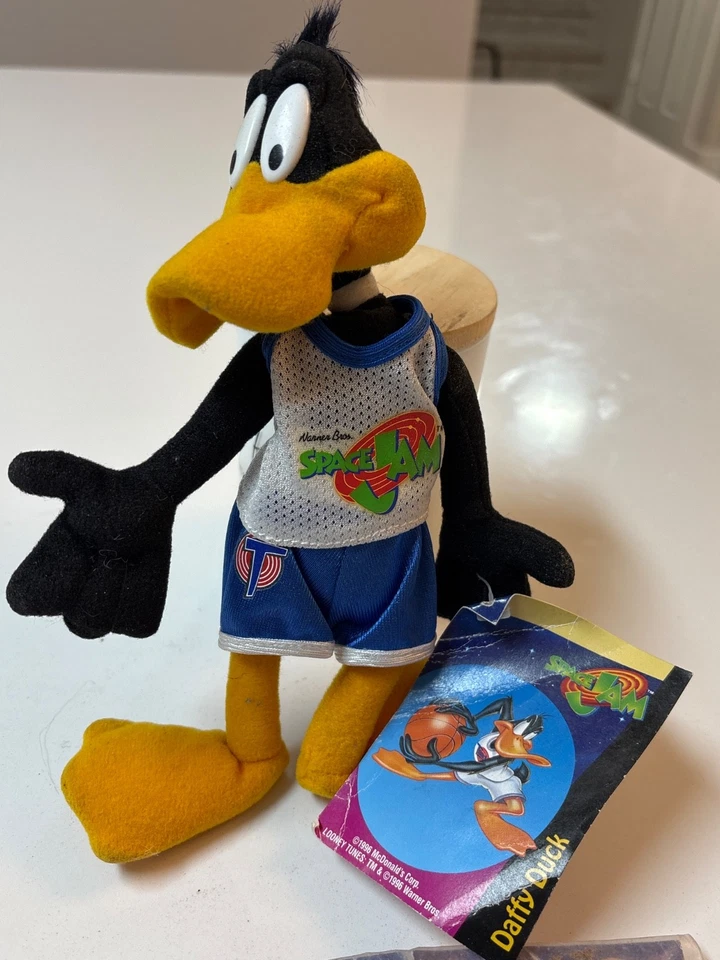 Peluche Warner Bros. Space Jam 1996 McDonald's Lucas Pato 9" con etiqueta Foto 3 de 3