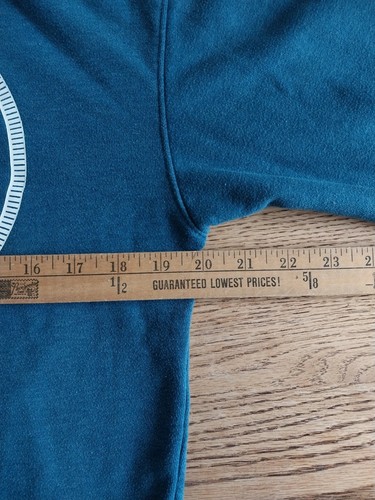 Grundens USA Sweden Washed Blue Graphic Hoodie Anchor Ocean Fish Mens Size Small - Picture 5 of 9