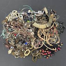 8LB Vtg to Modern Fashion Costume Necklace Jewelry Beaded Tangled Metal Lot 2