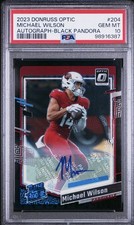 2023 Panini Donruss Optic Michael Wilson Black Pandora 11/25 RC Auto PSA 10 STUD