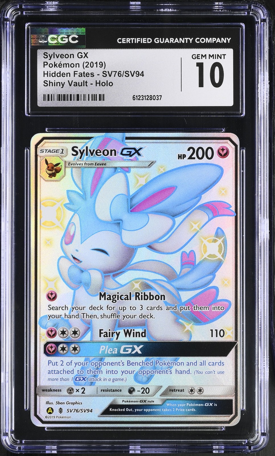 Sylveon Gx SV76/SV94 Shiny Vault Holo Hidden Fates Pokemon CGC 10 Gem Mint