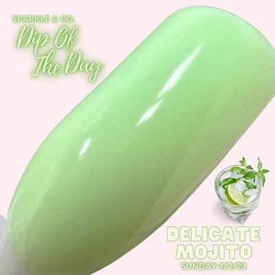 Sparkle & co Nail Dip Powder Delicate Mojito Lime Green Jelly DOTD