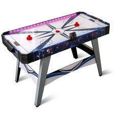 Wooden 54 Inch Air Hockey Table LED Light-up Hockey Game Tables with Scoreboard