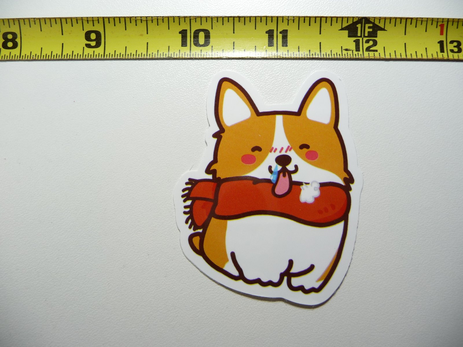 Corgi Winter Chill Scarf Decal Sticker for Dog Lovers Laptop Pet Fun