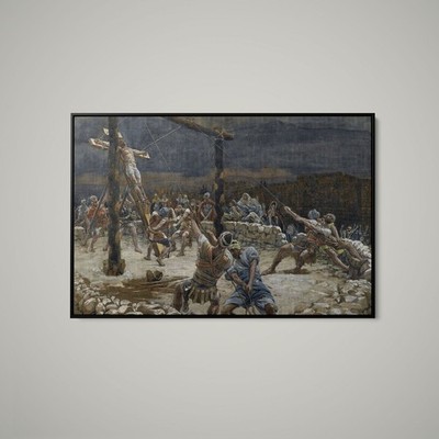 James Tissot - The Raising of the Cross - Art Print on Paper or Canvas