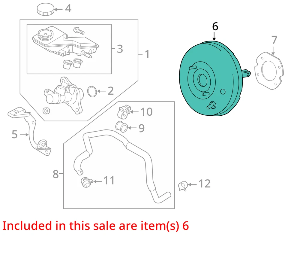 Mazda Mazda 3 2014 potenciador de freno OEM 137 k millas - LKQ416635005 Foto 4 de 4