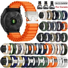 QuickFit 20mm 22mm 26mm Nylon Band For Garmin Fenix E 8 7 7S 7X 6 6X 5 5X Plus 3