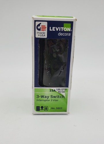Switch 3 way Decora Blk No R65-05603-2ES, Leviton Mfg Co New
