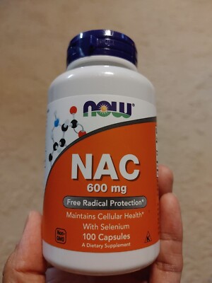 NOW FOODS NAC 600 mg 100 Veg Capsules Exp 04/2029
