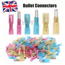 50Pcs Male Female Bullet Heat Shrink Crimp Terminals Waterproof Wire Connectors
