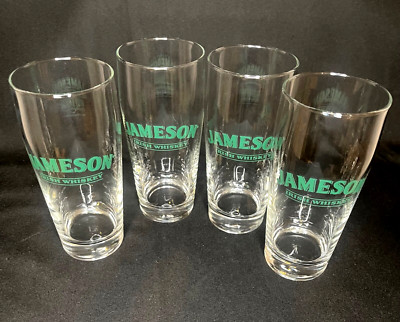 Set of 4 JAMESON Irish WHISKEY Willy Belcher style 16 oz Glasses - RARE - New