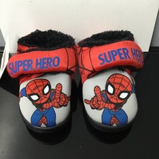 Marvel Spider-Man "Super Hero" Kids Slip On Slippers w/Strap Size US 8 / EU 25