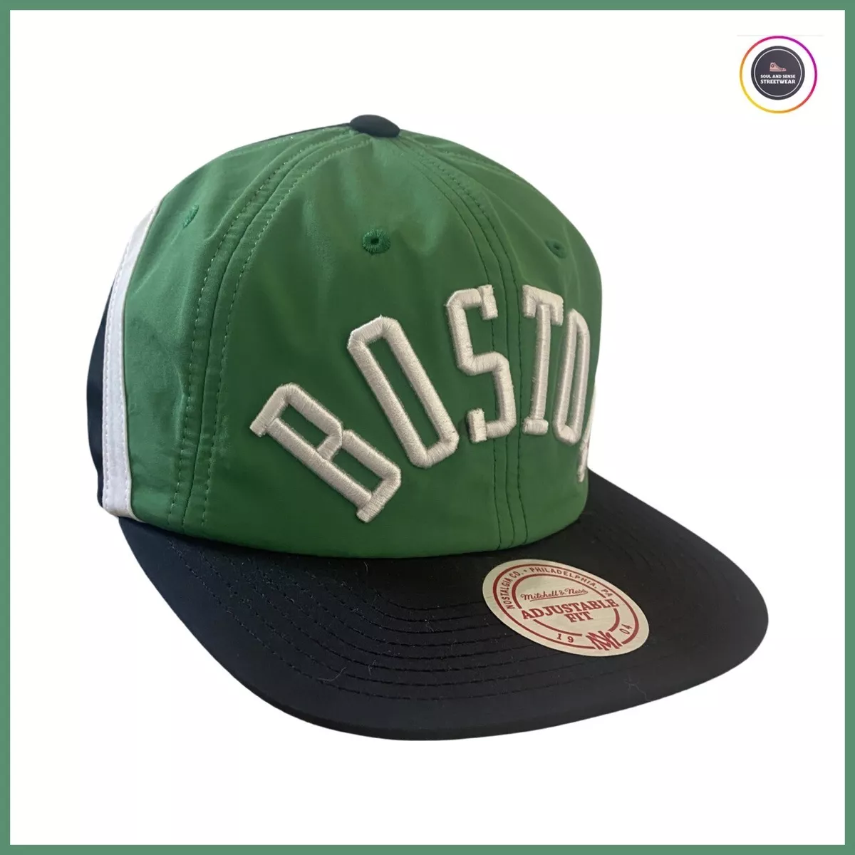 Mitchell Ness NBA Boston Celtics Basketball Flat Brim Cap