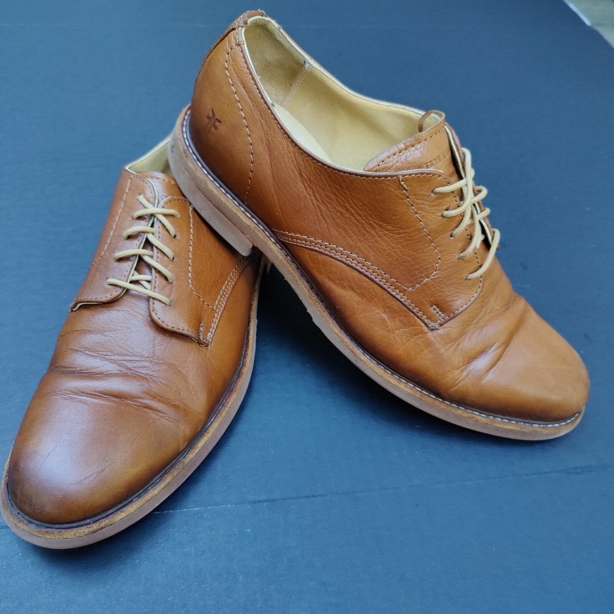 Frye and Co. Mens Grant Cognac Oxford Shoes Brown Dress Shoes Size 12M FRYE GRANT WINGTIP Mens Cognac Leather Formal Oxford Casual  main image 2