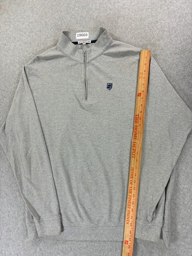 Peter Millar Crown Sport 1/4 Zip Golf Pullover (Men's XL) Gray - Picture 5 of 13