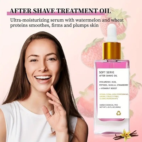 Truly Beauty Strawberry Vanilla After Shave Oil for Smooth Skin Post Shave 40ml - Picture 3 of 6
