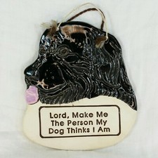 Smoky Mountain Pottery Wall Hanging "Lord Make Me the Person My Dog Thinks I Am"
