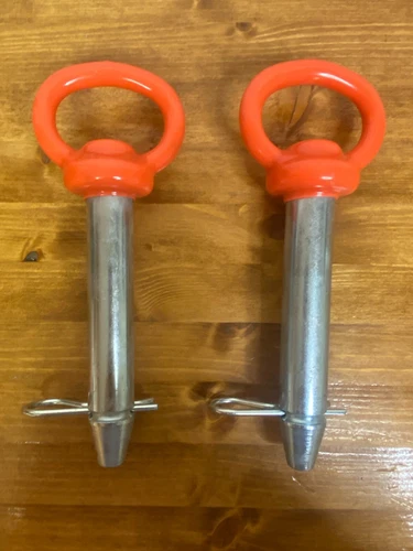 Heavy Detent Hitch Pin Orange Handle - 1" Dia. x 4 1/2" Long/100HD - Lot of 2