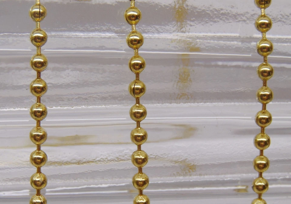 Solid Brass  BALL CHAIN 2.4mm Bead #3 ~ Bulk No Lead/Nickel ~Corrosion resistant - Image 2 of 4