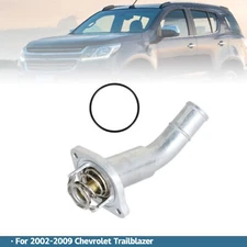 Engine Water Outlet w/Thermostat For 2002-2009 Chevy Trailblazer GMC Envoy Isuzu