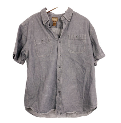 CE Schmidt Workwear Gray Short Sleeve Button Up Shirt XL