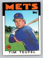 1986 Topps Traded Tim Teufel #109T - New York Mets - NEAR MINT to MINT